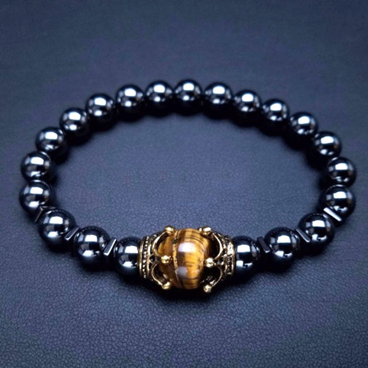 Pulsera de cuentas de piedra de ojo de tigre