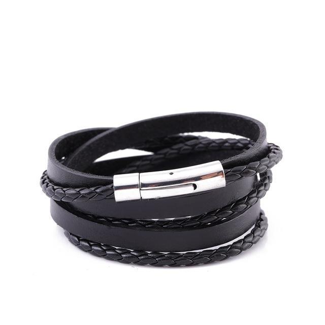 Dual Wrap Luxe Leather Bracelet