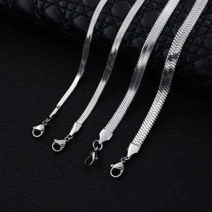 Stainless Steel Blade Chain Necklace