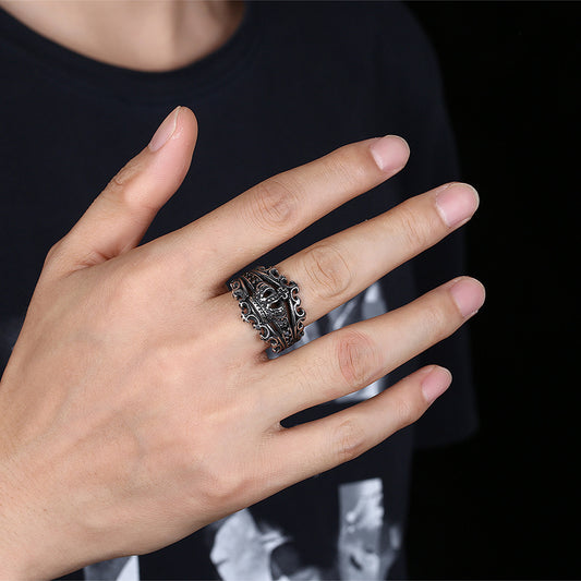 Crowned Rebel Punk Ring