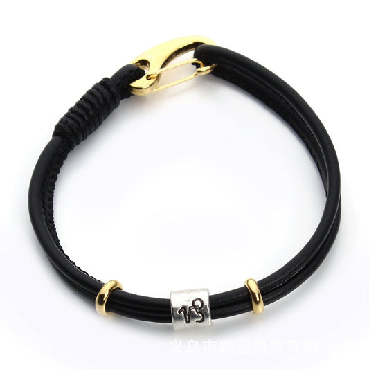 Pulsera de cuero del zodiaco