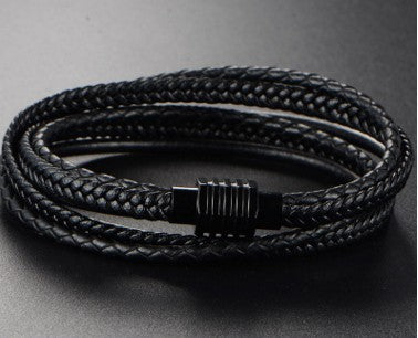 Dual Wrap Luxe Leather Bracelet