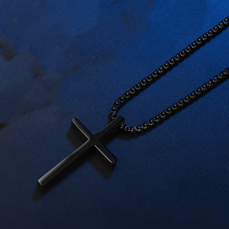 Titanium Cross Pendant Necklace