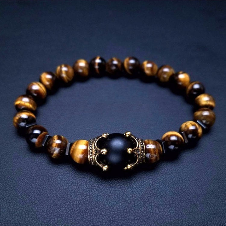 Pulsera de cuentas de piedra de ojo de tigre