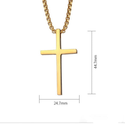 Titanium Cross Pendant Necklace