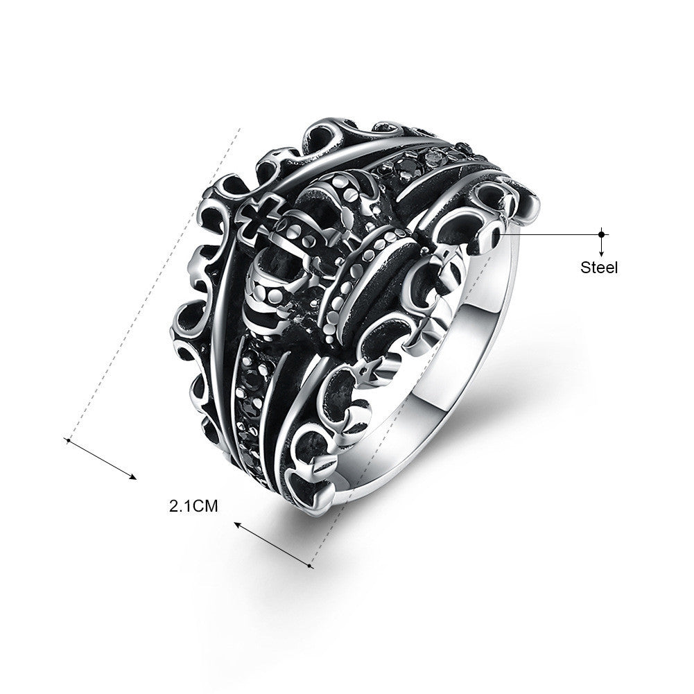 Anillo punk rebelde coronado