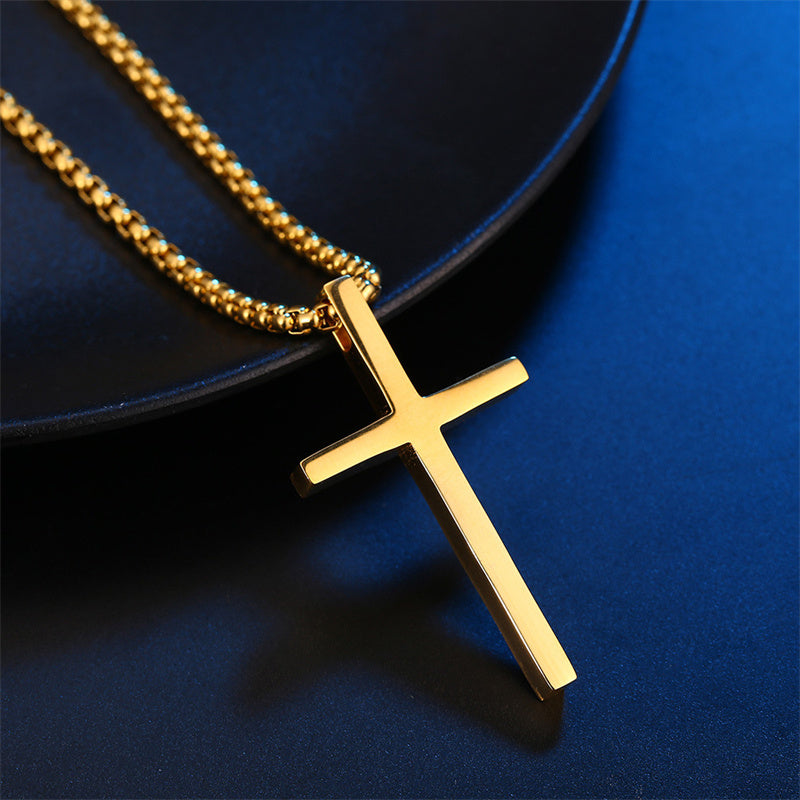 Titanium Cross Pendant Necklace