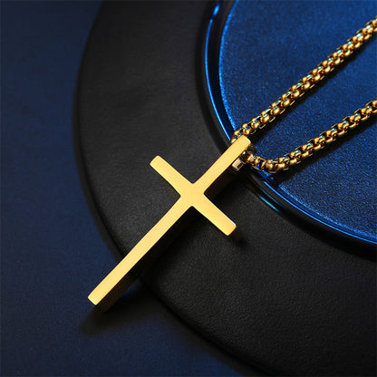 Titanium Cross Pendant Necklace